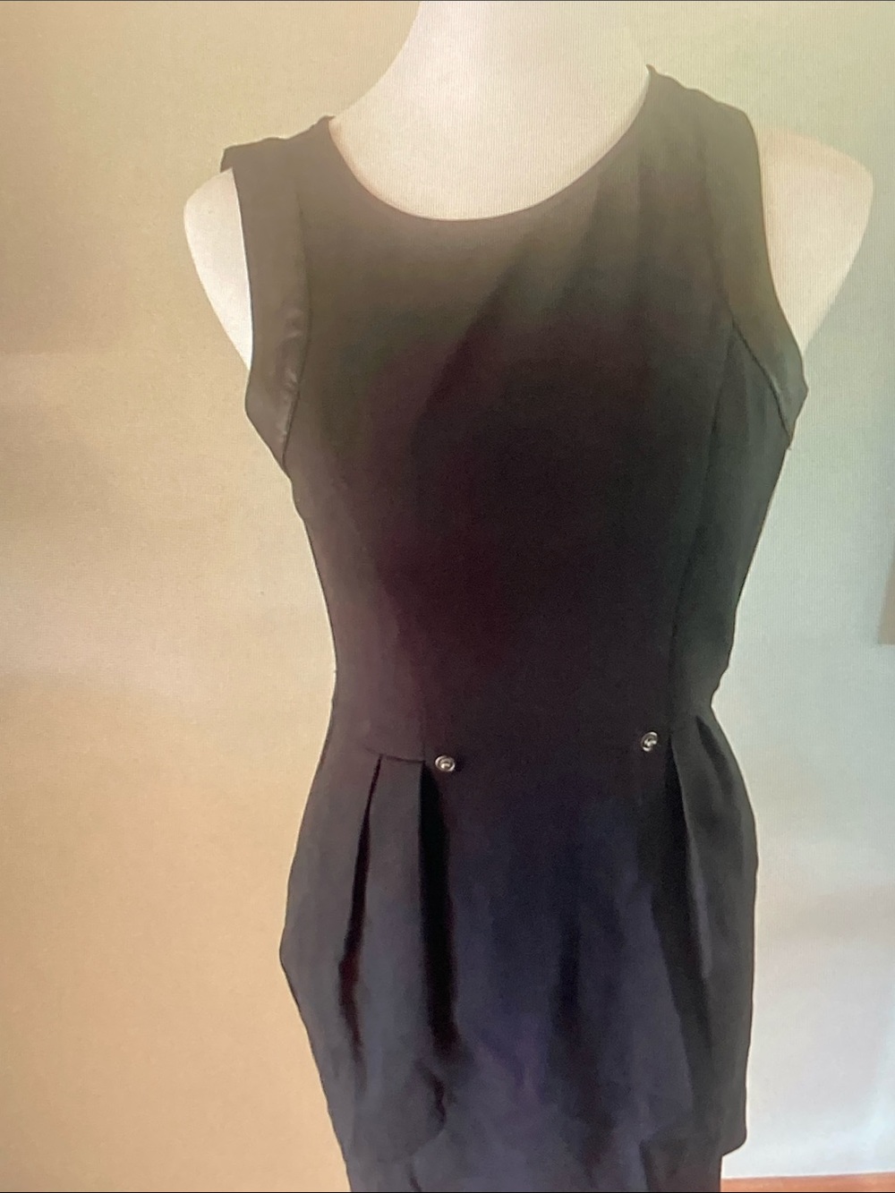 Armani Exchange Black Sleeveless Sheath Dress